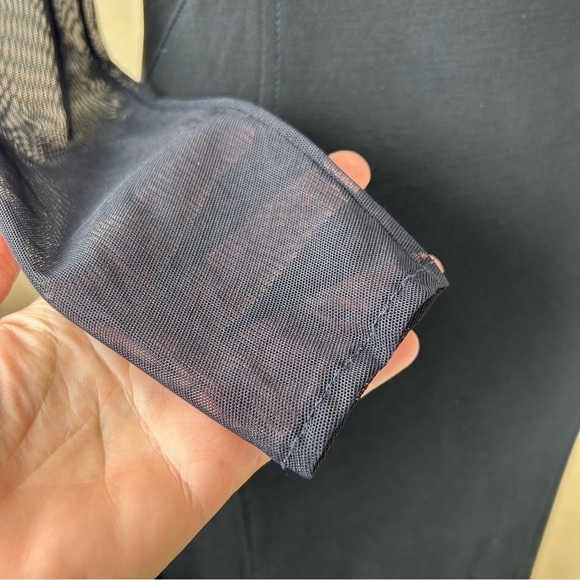 Showstopper Vintage Tadashi Shoji Dress Mesh Sheer Illusion Long Sleeve Gown M - Picture 11 of 13